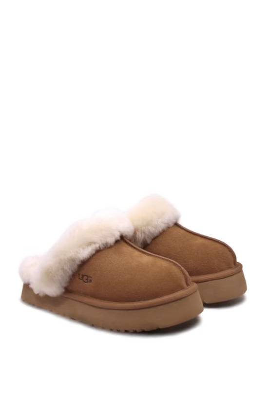 UGG® Disquette Chestnut side view - Dear Lucy