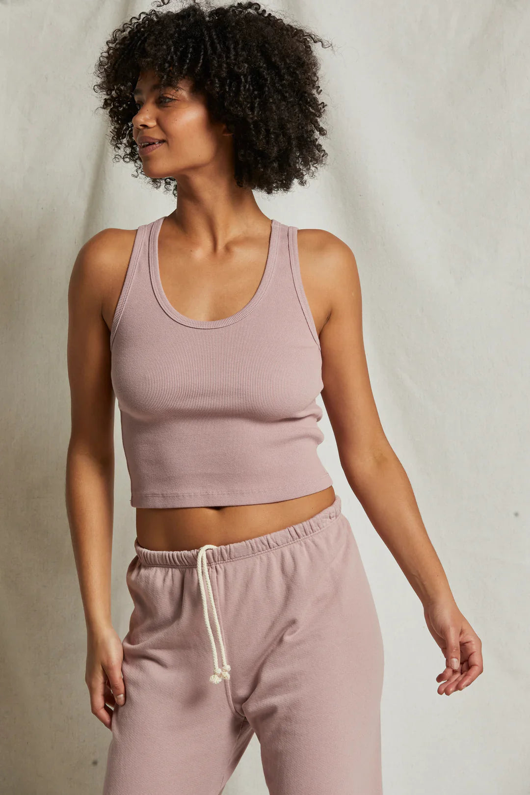 perfectwhitetee Blondie Tank in Mauve - Dear Lucy