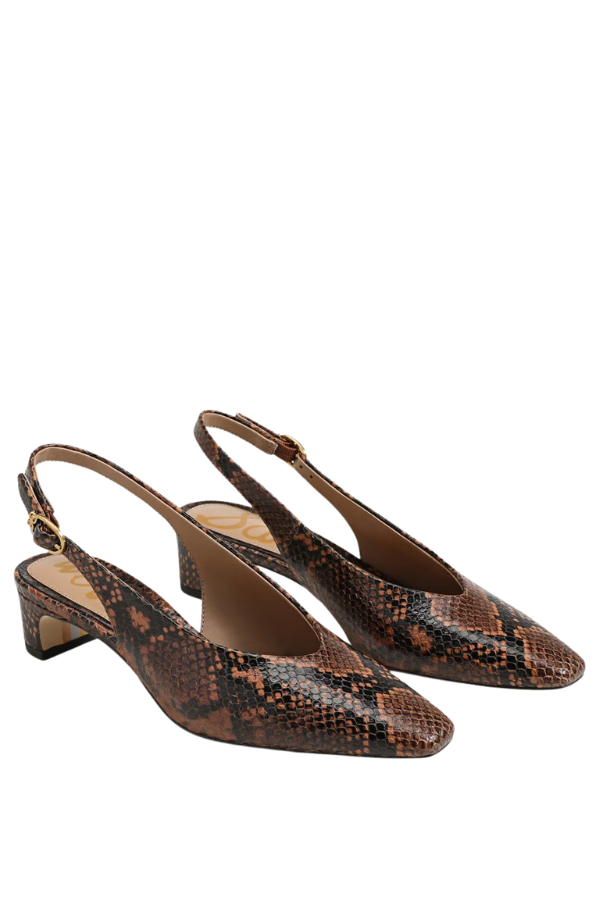 Sam Edelman Ronnie Slingback in Copper Snakeskin