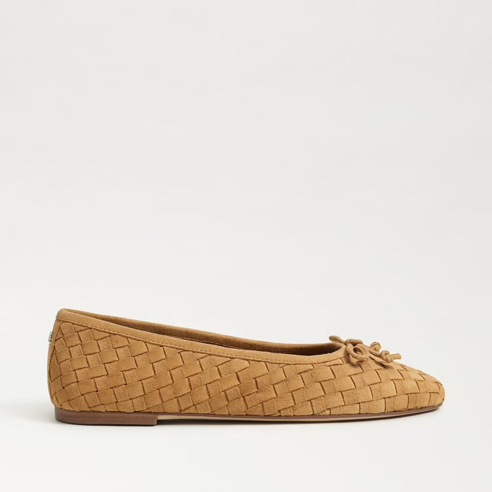 Sam Edelman Ruthie Woven Ballet Flat – Desert Tan Suede