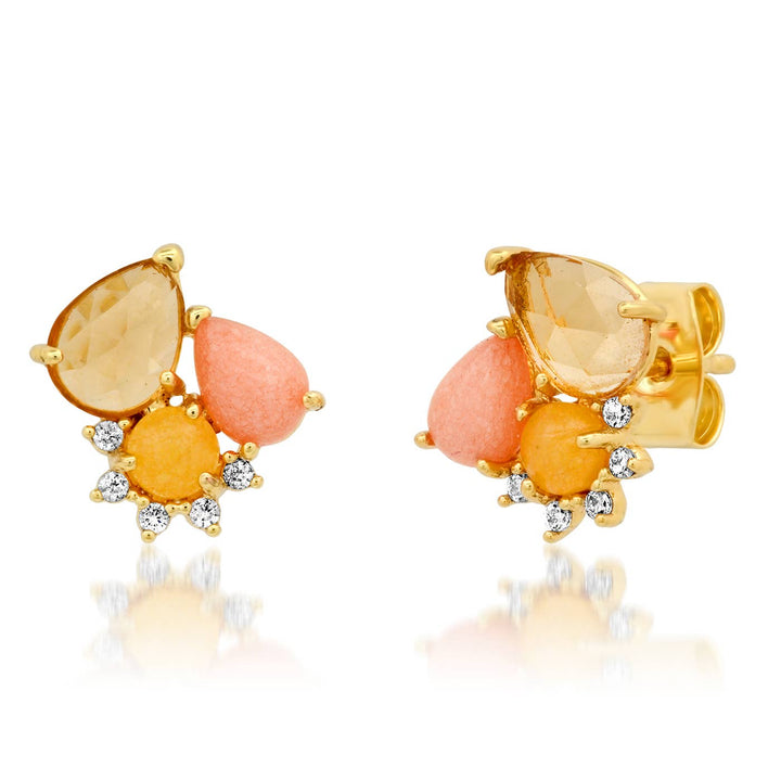 Mixed Stone Cluster Studs