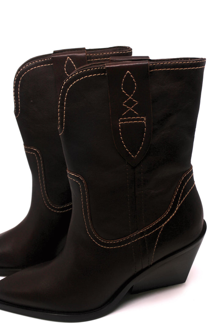 Free People Pitchfork Point Western Boot Fudgesicle - Dear Lucy
