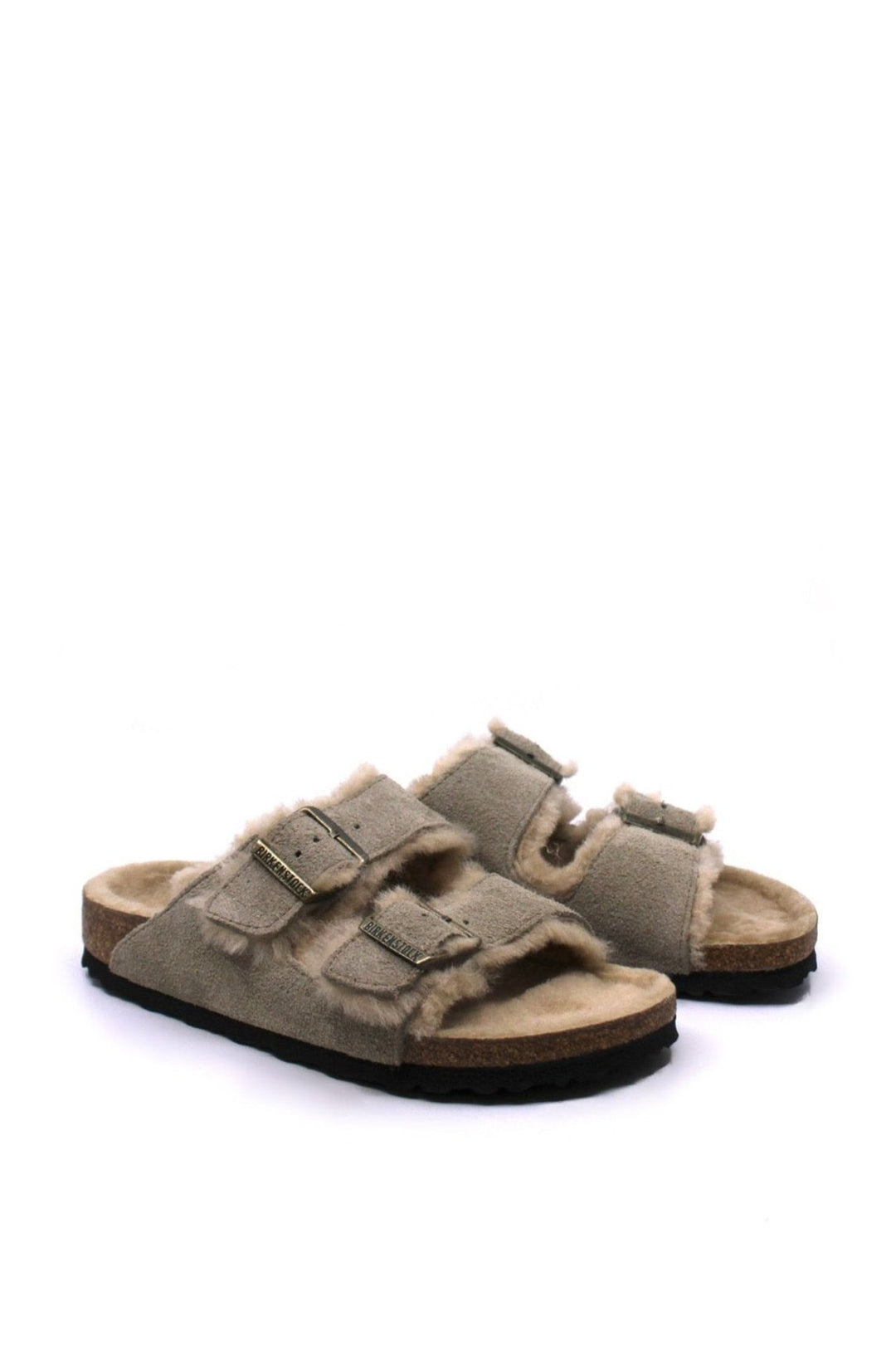 Birkenstock Arizona Shearling Taupe/Sandcastle Narrow - Dear Lucy