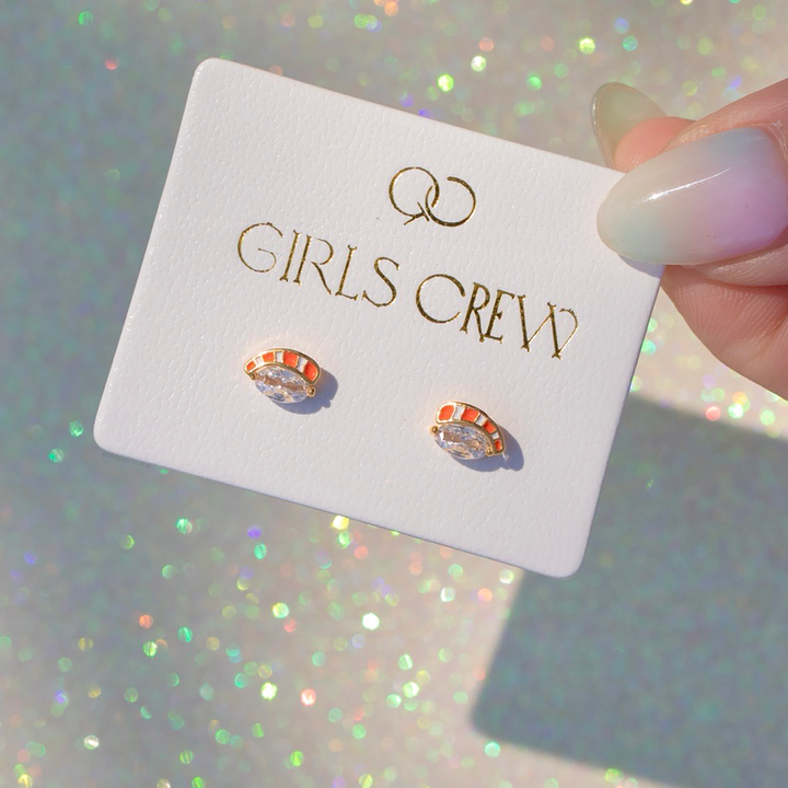 Girls Crew Salmon Nigiri Stud Earrings - Dear Lucy