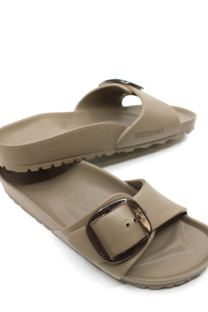 Birkenstock Madrid Big Buckle EVA Taupe Narrow - Dear Lucy