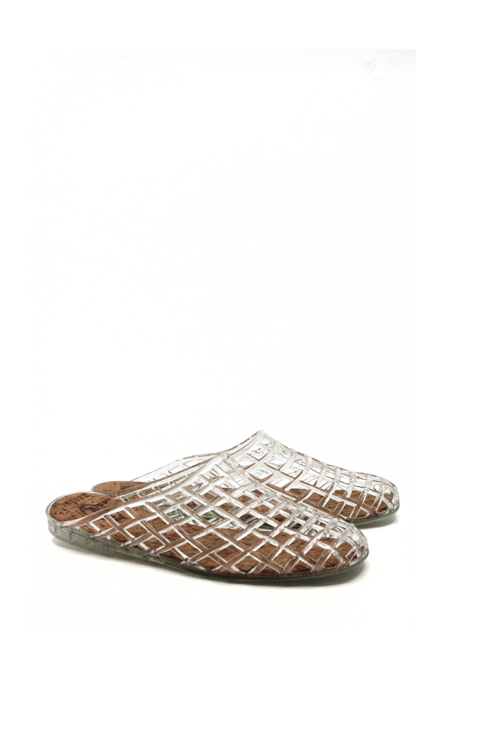 CCOCCI Jelly Basket Mules Clear - Dear Lucy