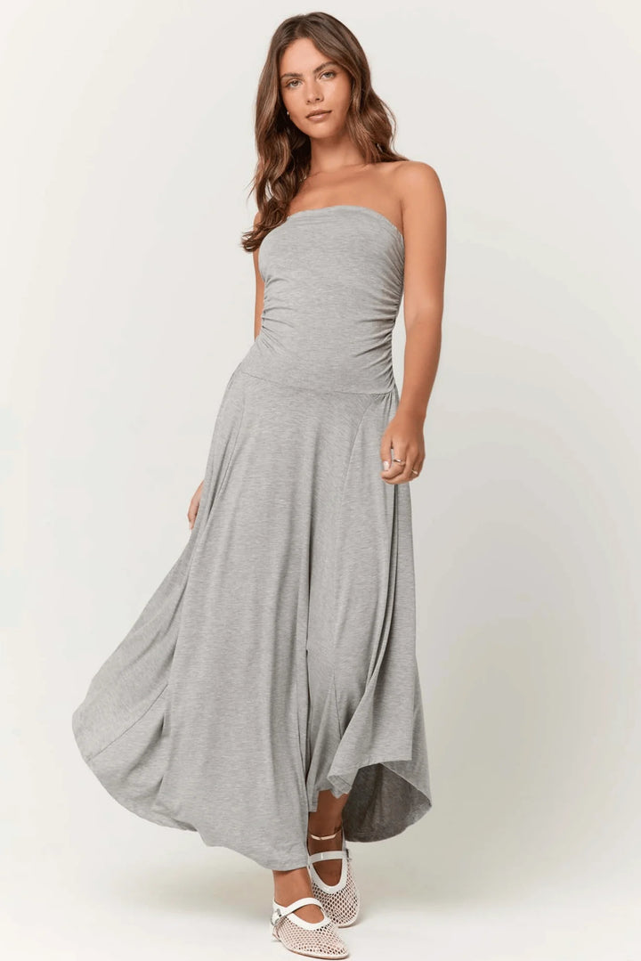 Project Social T Goddess Strapless Shirred Dress - Dear Lucy