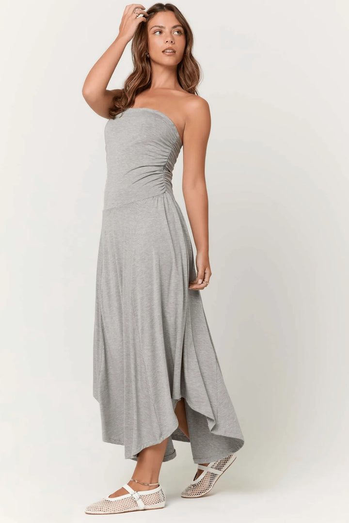 Project Social T Goddess Strapless Shirred Dress - Dear Lucy