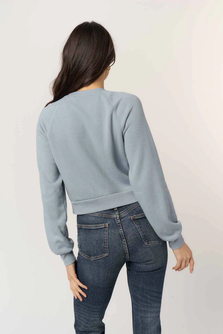 Project Social T Après Ski Shrunken Sweatshirt Dusty Blue