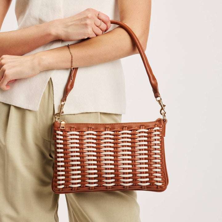 Moda Luxe Maggie Crossbody Tan Ivory
