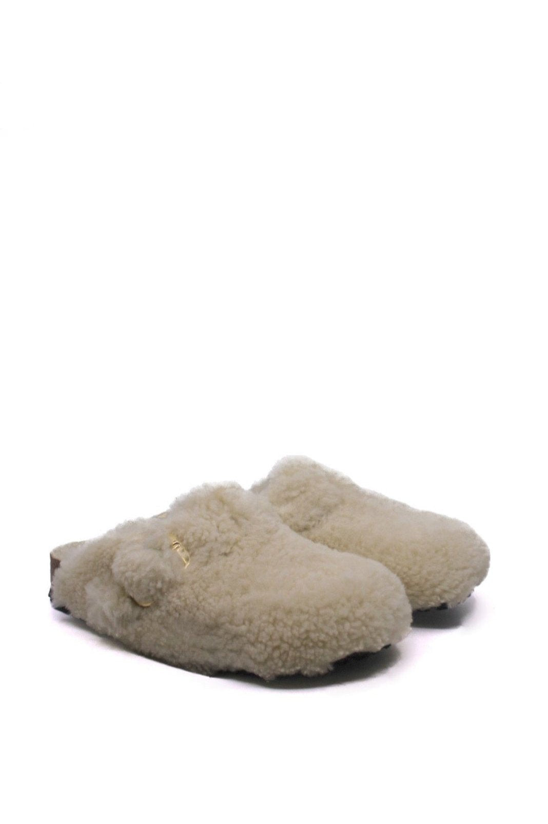 Birkenstock Boston Big Buckle Shearling Teddy Eggshell Narrow - Dear Lucy