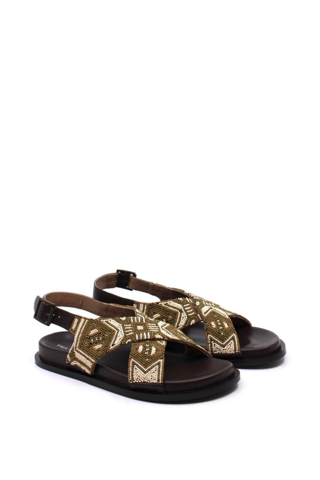 Free People Mali Beaded Sandal Neutral Multi - Dear Lucy