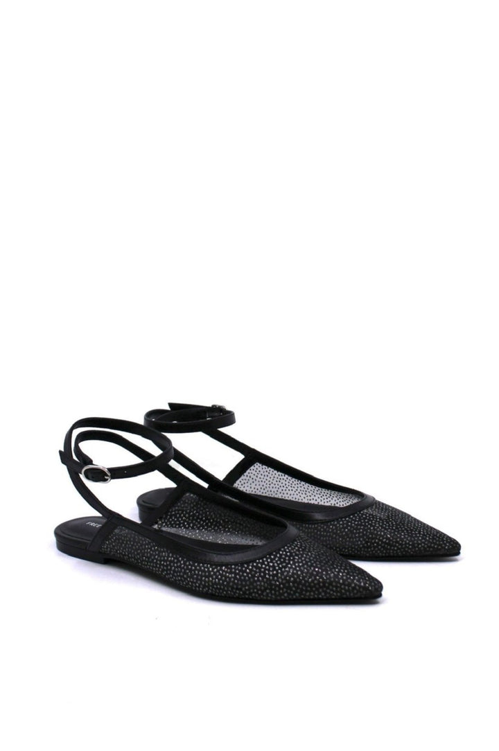 Free People Sheer Glitter Jules Flat Black