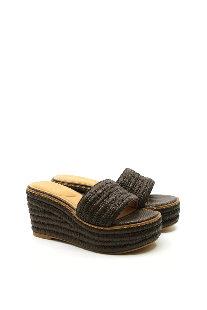 Dolce Vita Throne Chocolate Raffia - Dear Lucy