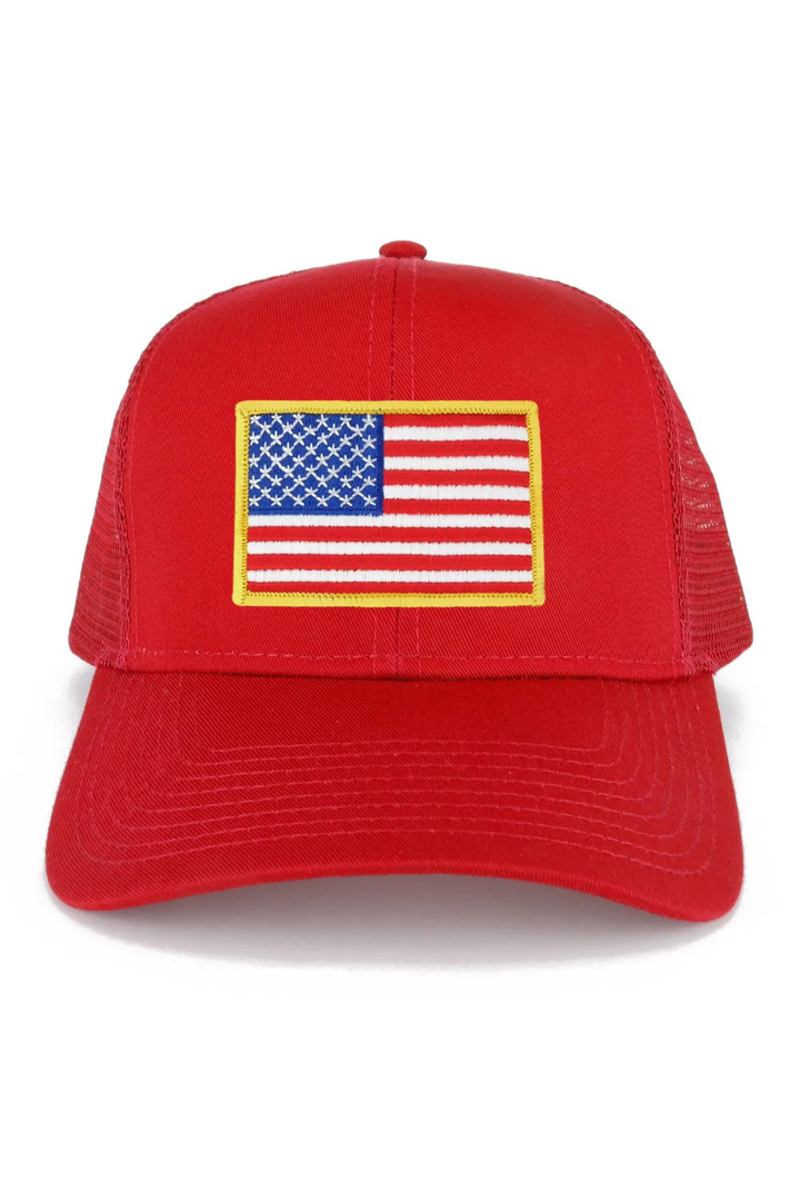 American Flag Patch Trucker Hat - Dear Lucy