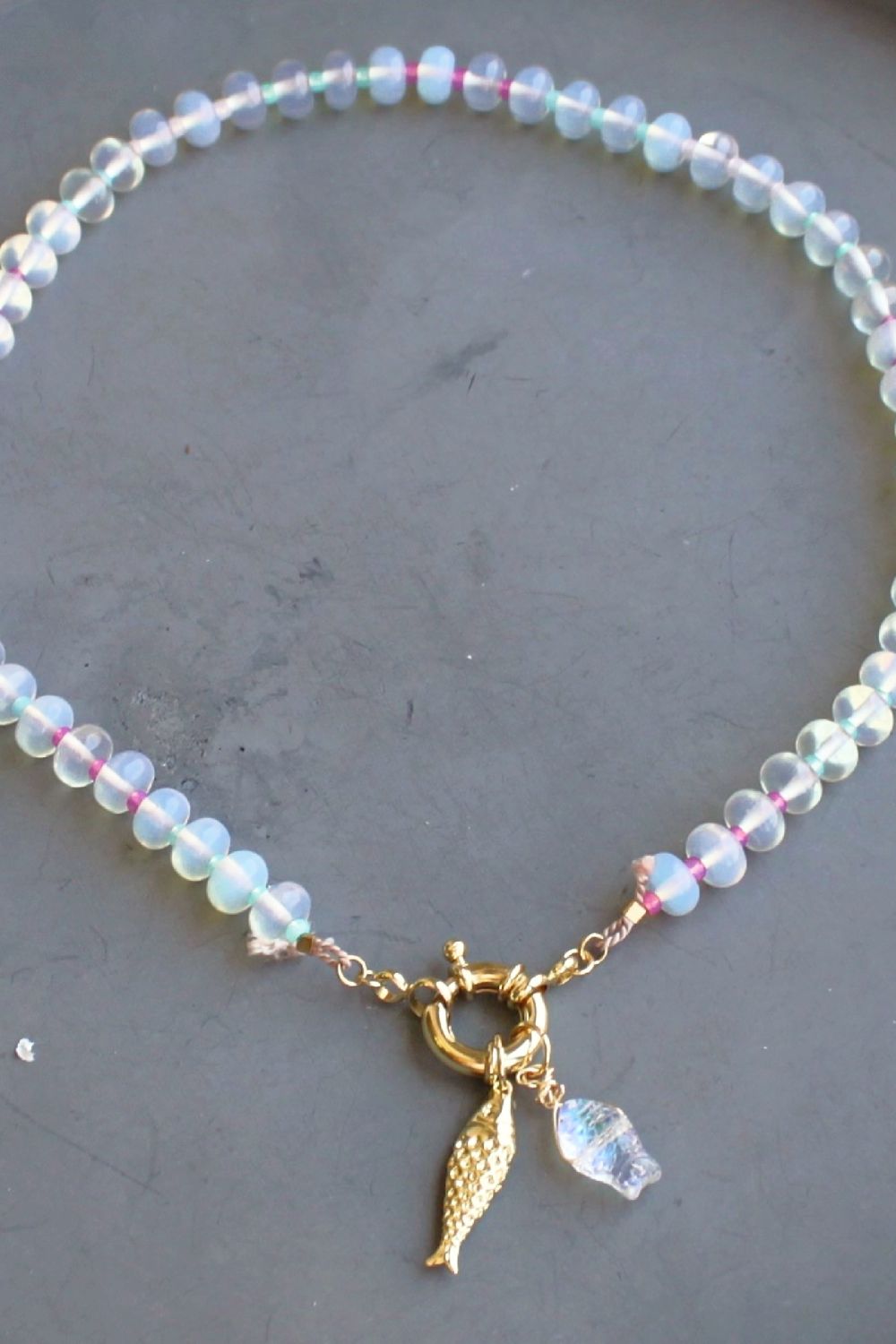 Mirage Stone Candy Fish Necklace - Dear Lucy