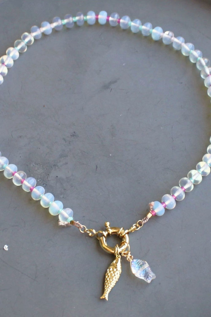 Mirage Stone Candy Fish Necklace - Dear Lucy