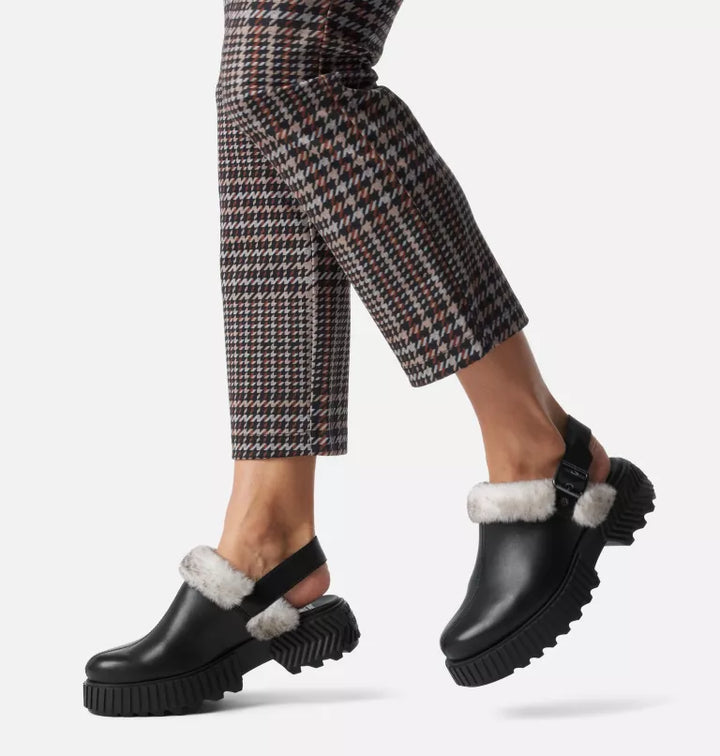 Sorel ONA Ave Mule Black/Sea Salt - Dear Lucy
