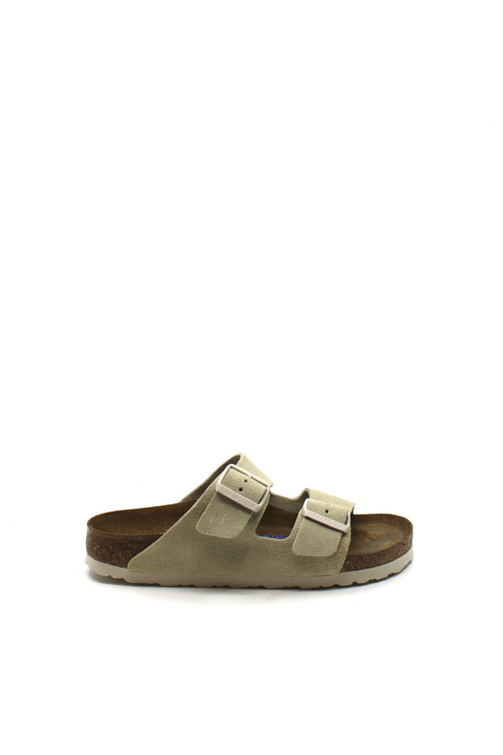 Birkenstock Arizona Suede – Antique White (Narrow) - Dear Lucy