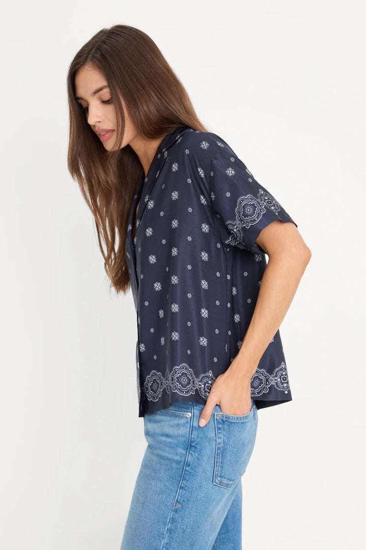 Good American Camp Shirt in Bandana Print