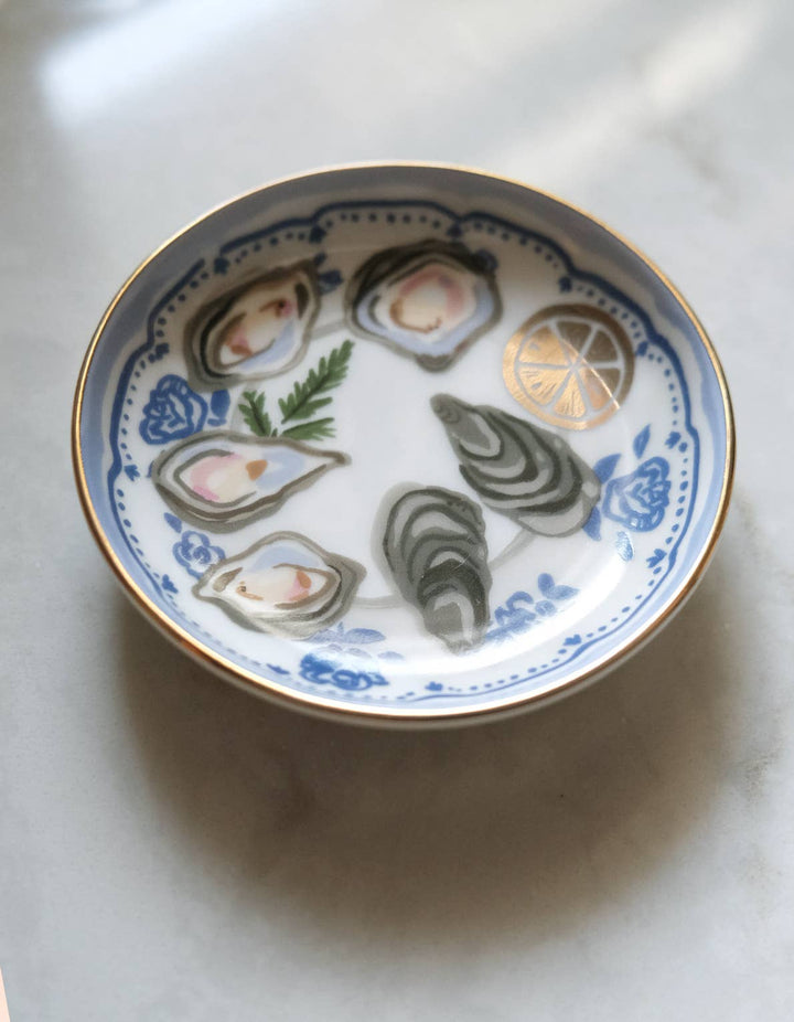 Oysters Porcelain Trinket Dish - Dear Lucy