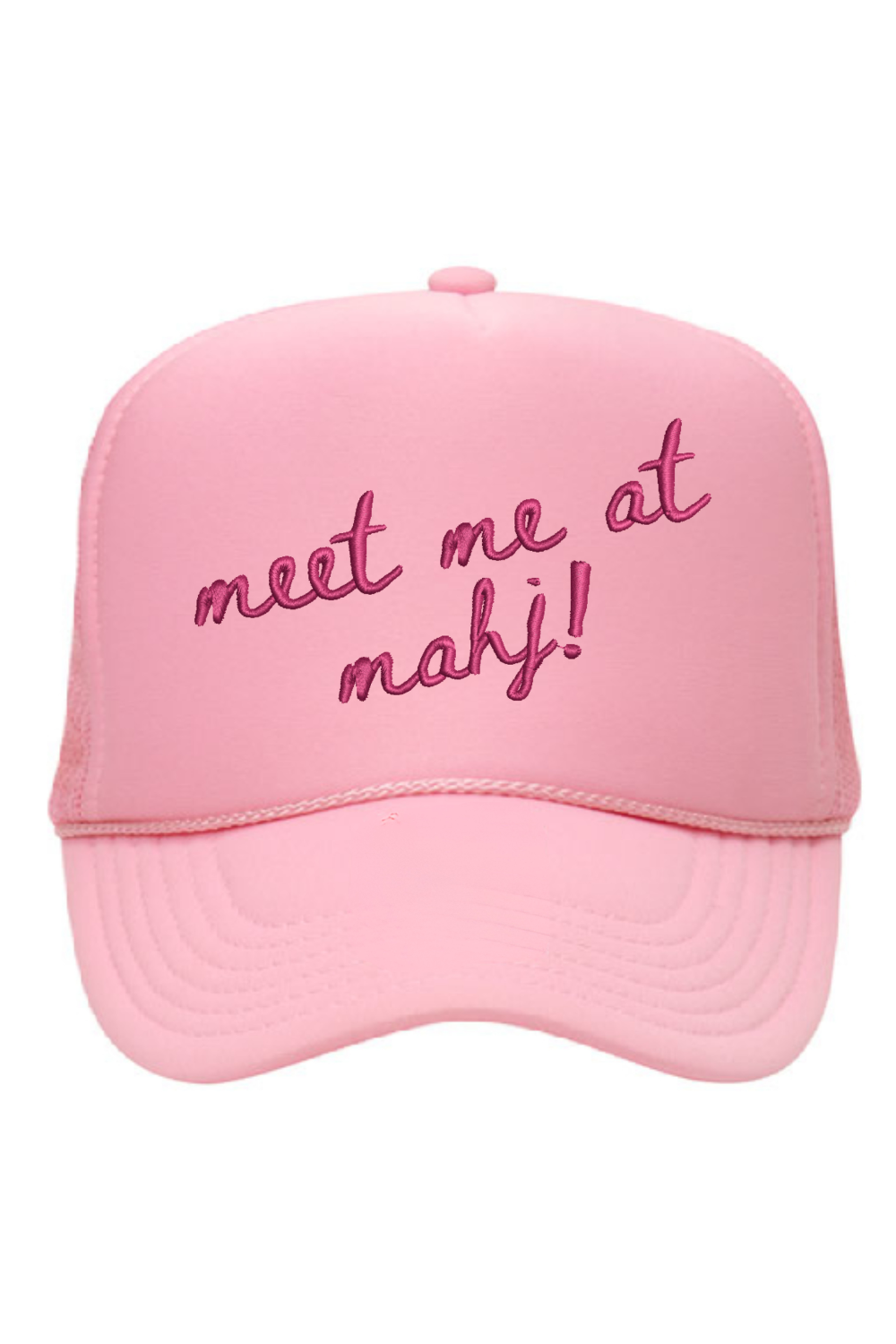 Meet me at Mahj! Embroidered Trucker Hat - Dear Lucy
