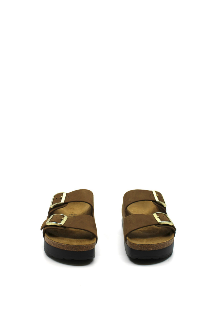 Papillio by Birkenstock Arizona Platform Dark Tea Narrow - Dear Lucy