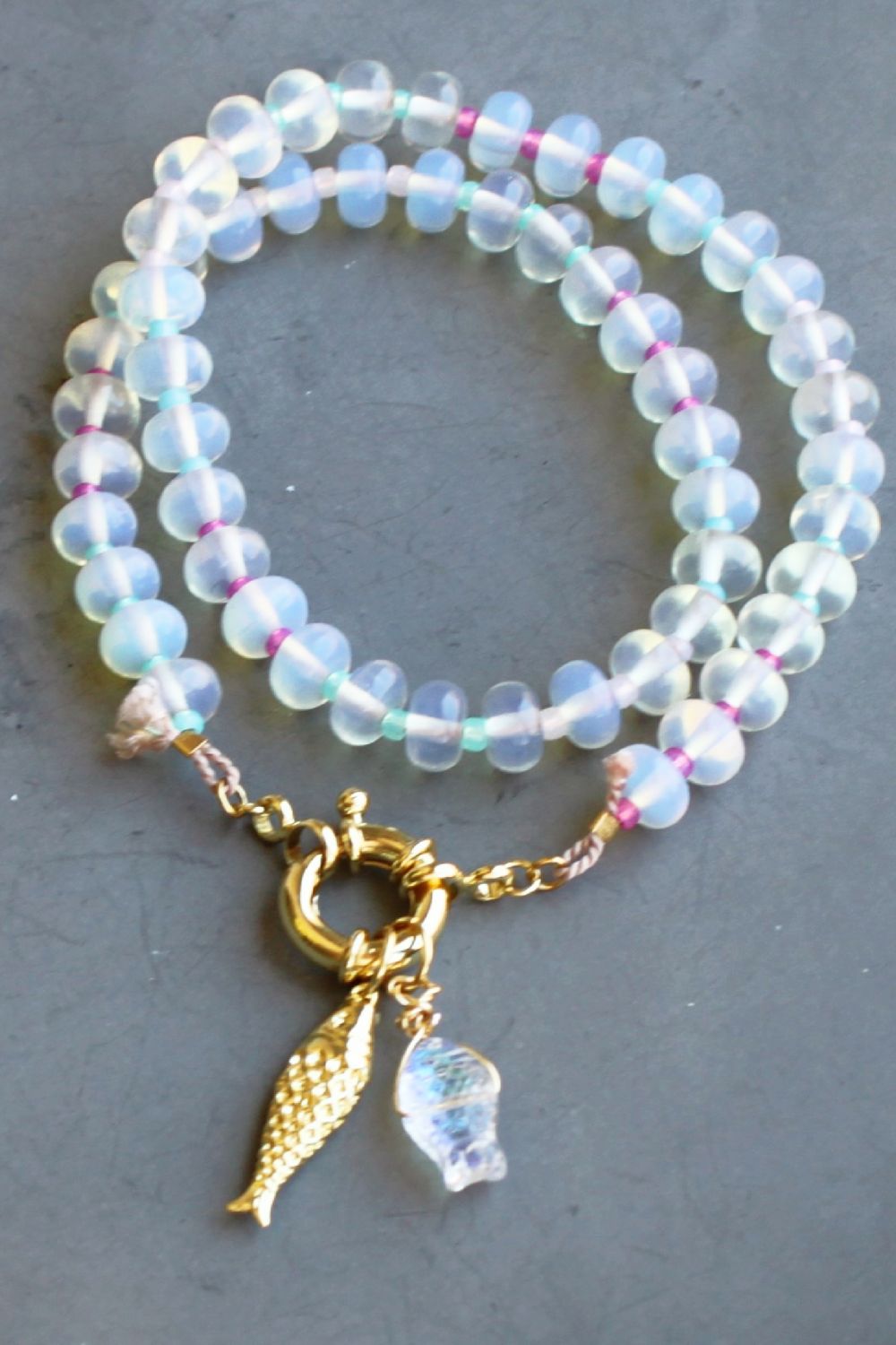 Mirage Stone Candy Fish Necklace - Dear Lucy