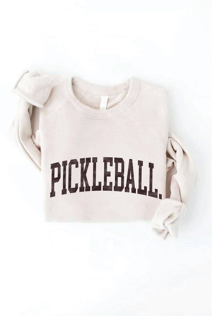 Oat Collective PICKLEBALL Graphic Sweatshirt: HEATHER DUST - Dear Lucy