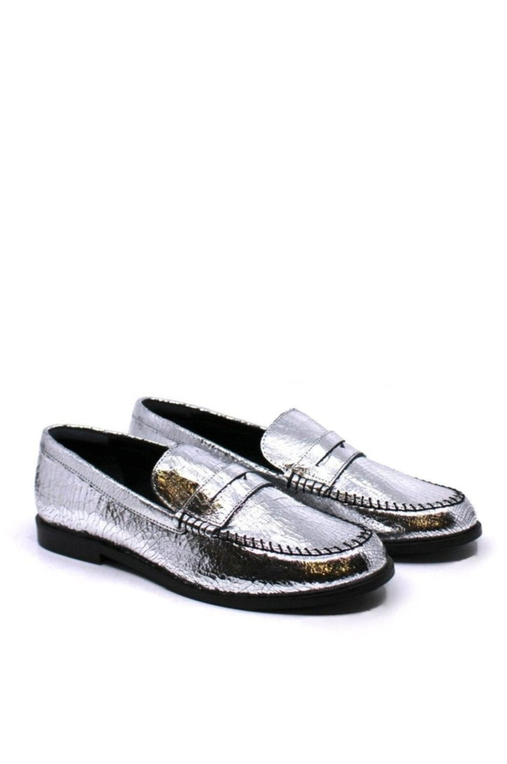 Free People Blanket Stitch Loafer Pale Pewter - Dear Lucy
