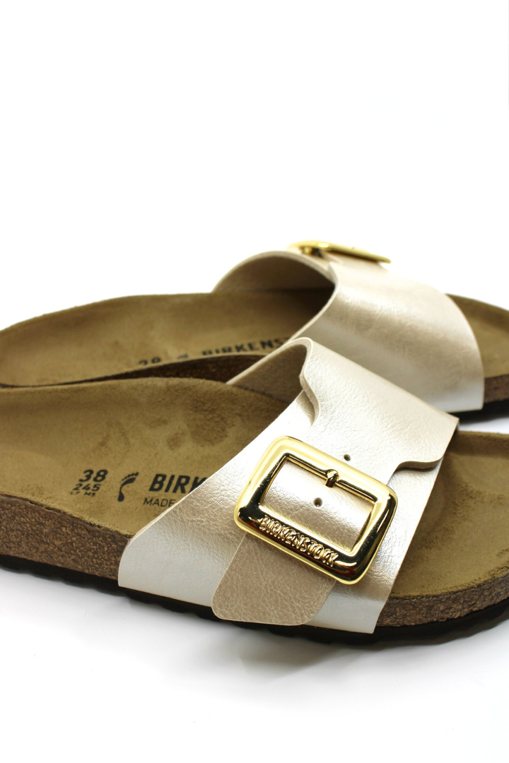 Birkenstock Catalina Luxe Buckle – Graceful Pearl White (Narrow) - Dear Lucy