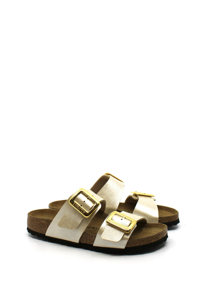 Birkenstock Sydney Luxe Buckle – Antique White (Narrow) - Dear Lucy