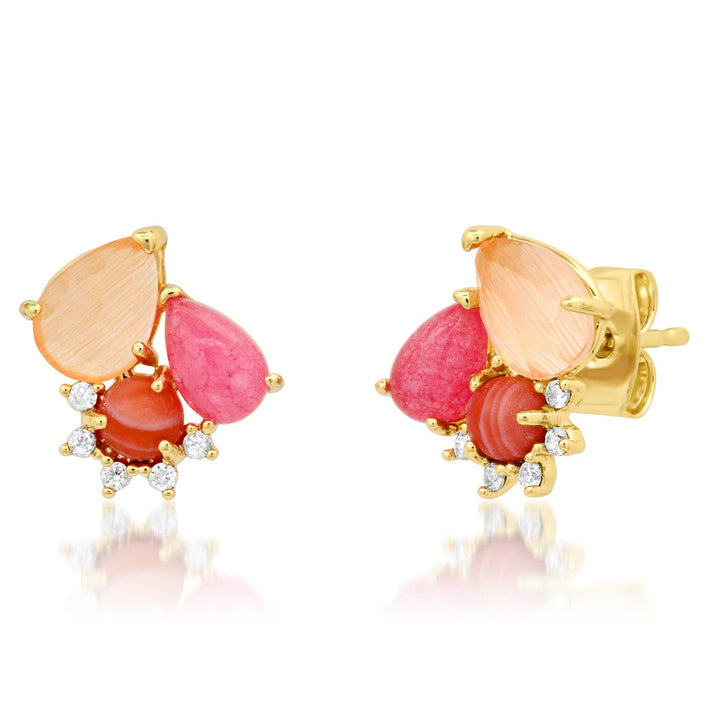 Mixed Stone Cluster Studs