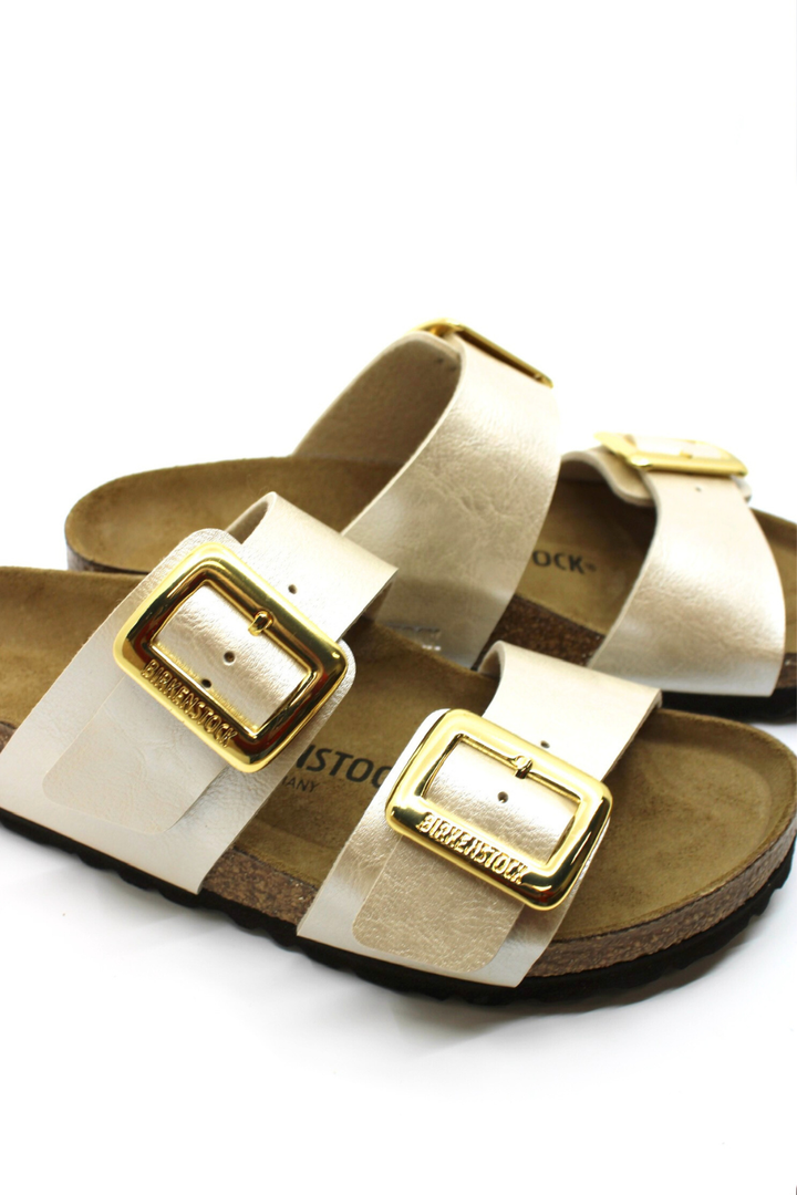 Birkenstock Sydney Luxe Buckle – Antique White (Narrow) - Dear Lucy
