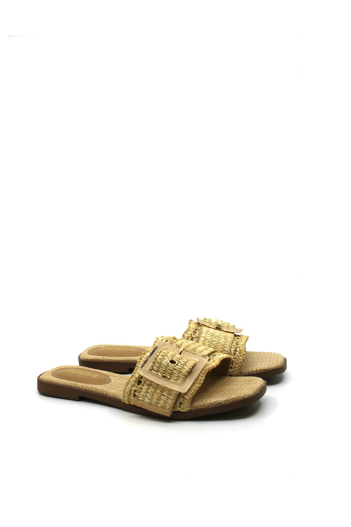 CCOCCI Jelly Woven Mesh Flats in Gold Glitter - Dear Lucy