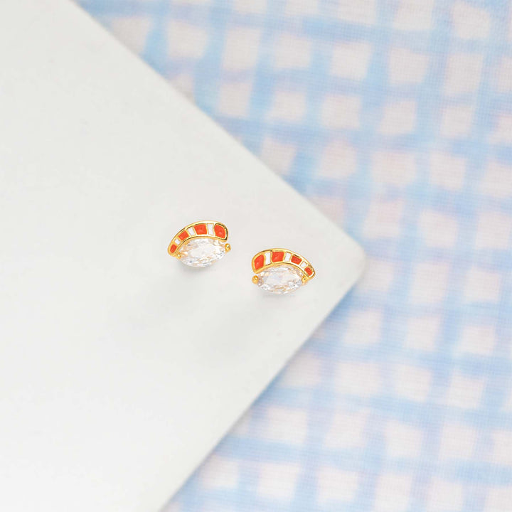 Girls Crew Salmon Nigiri Stud Earrings - Dear Lucy