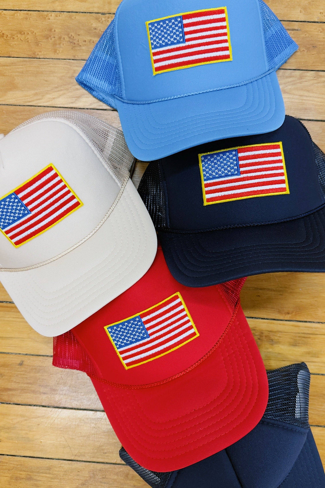 American Flag Patch Trucker Hat - Dear Lucy