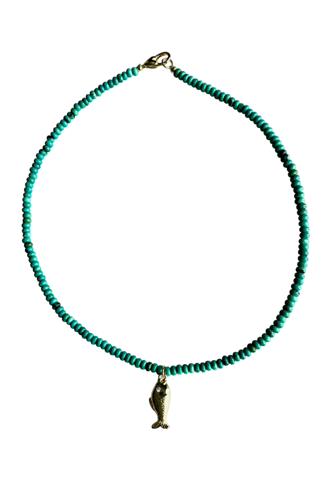 The Clear Eye Fish on Magnesite Necklace
