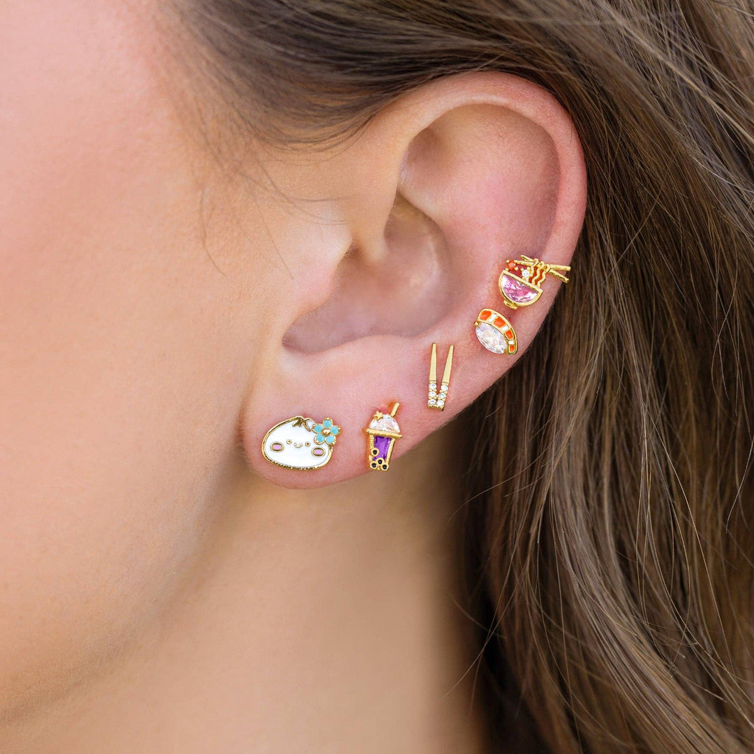 Girls Crew Ramen Stud Earrings - Dear Lucy