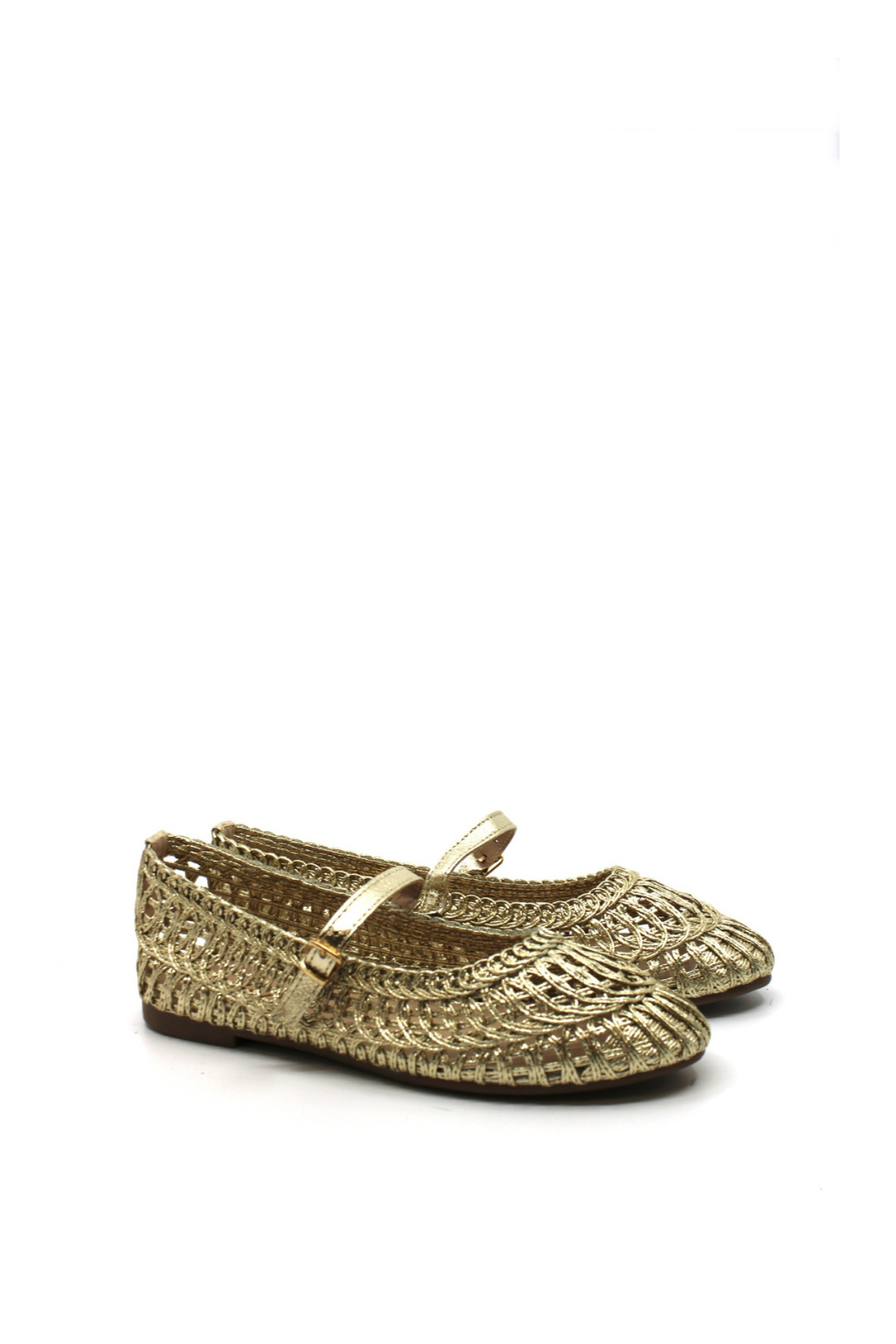 CCOCCI Susan Woven Flat Champange - Dear Lucy