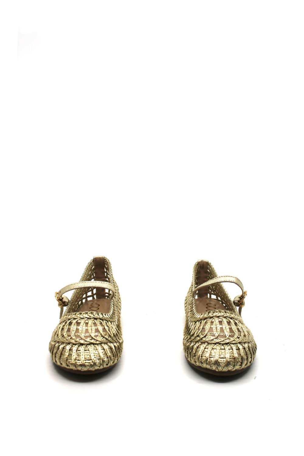 CCOCCI Susan Woven Flat Champange - Dear Lucy