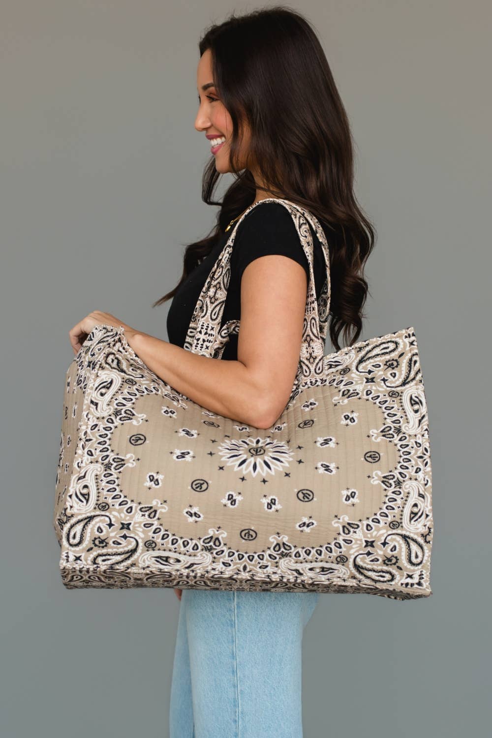 Tan Bandana Tote