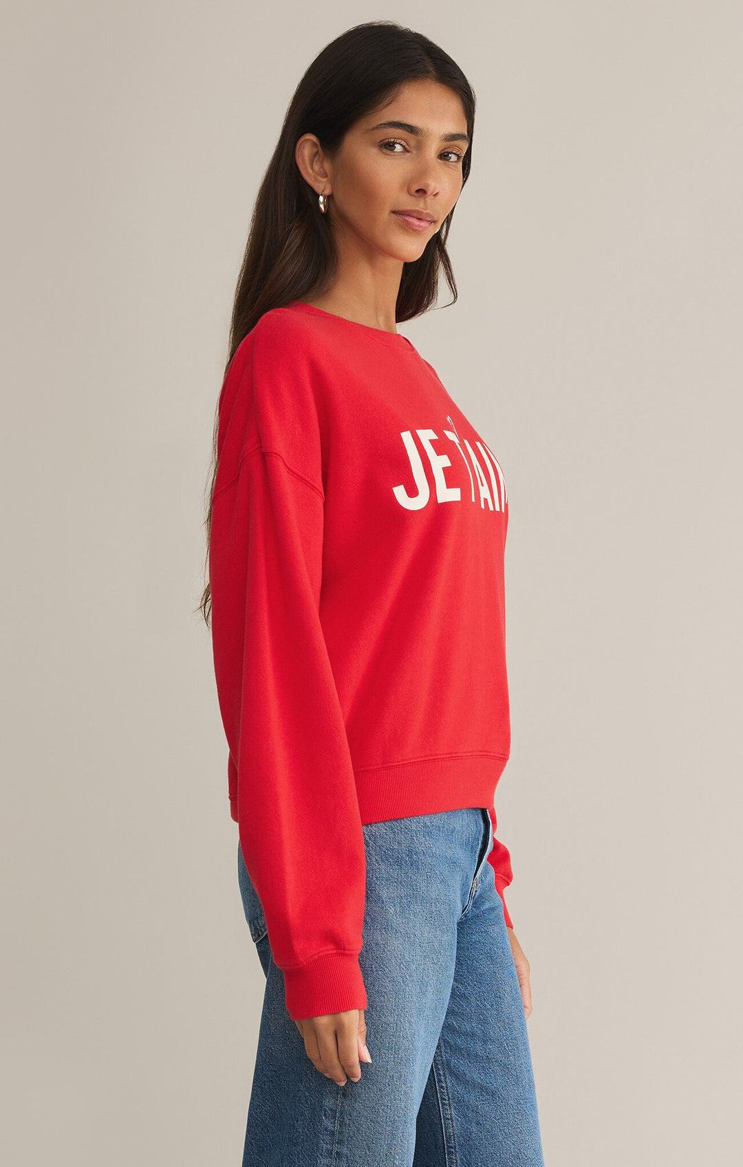 Z Supply First Date Sweatshirt Je T'aime - Dear Lucy