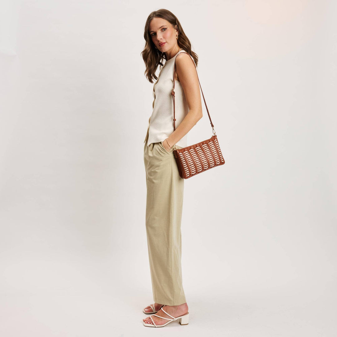 Moda Luxe Maggie Crossbody Tan Ivory