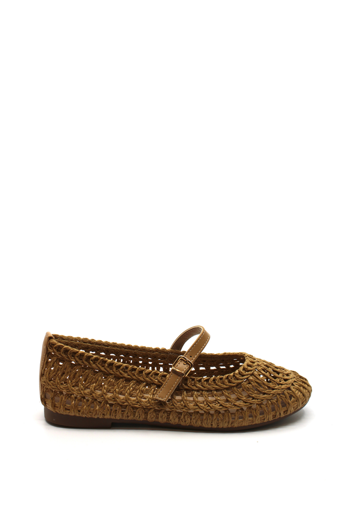 CCOCCI Susan Woven Flat Camel - Dear Lucy