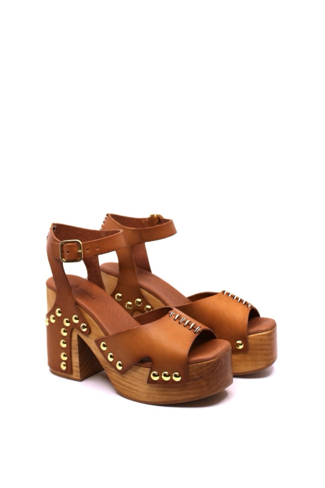 Free People Cecily Studded Clog Luggage - Dear Lucy