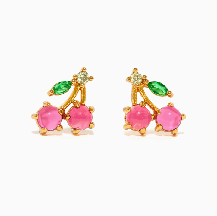 Girls Crew Cherry Stud Earrings - Dear Lucy