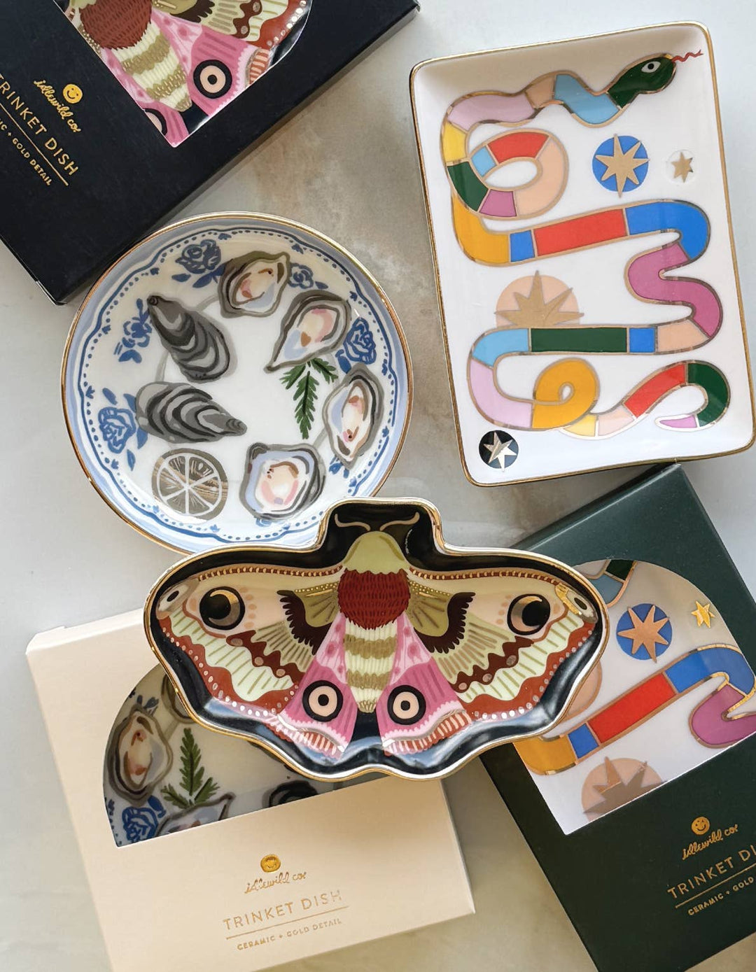 Oysters Porcelain Trinket Dish - Dear Lucy