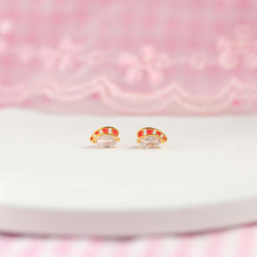 Girls Crew Salmon Nigiri Stud Earrings - Dear Lucy
