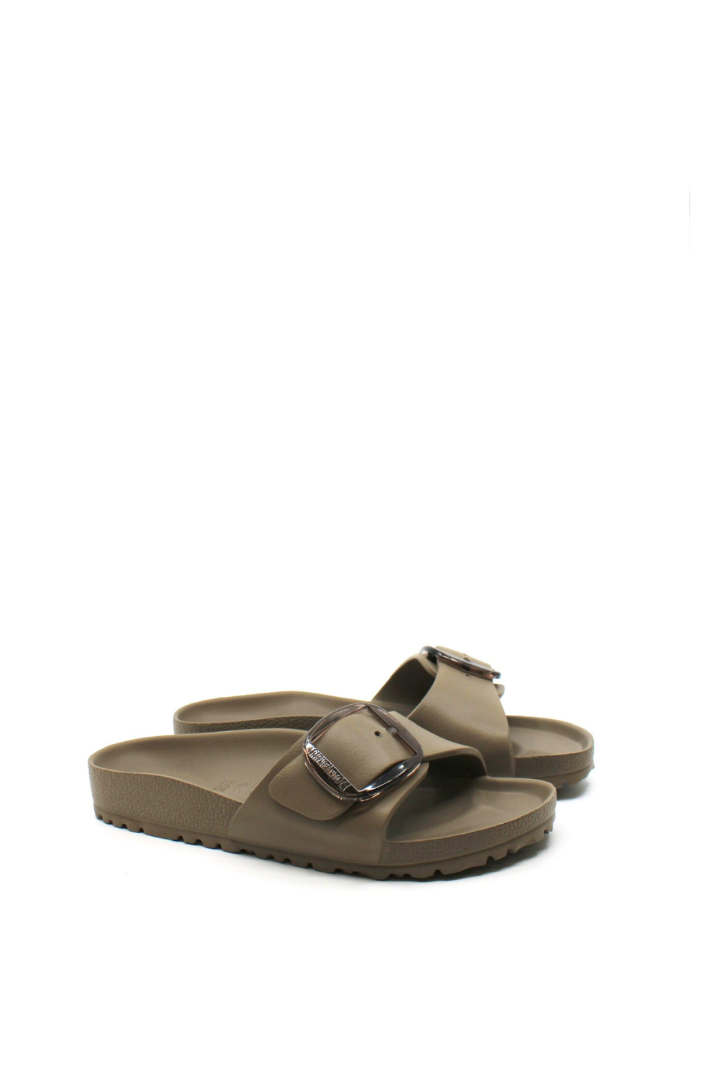 Birkenstock Madrid Big Buckle EVA Taupe Narrow - Dear Lucy